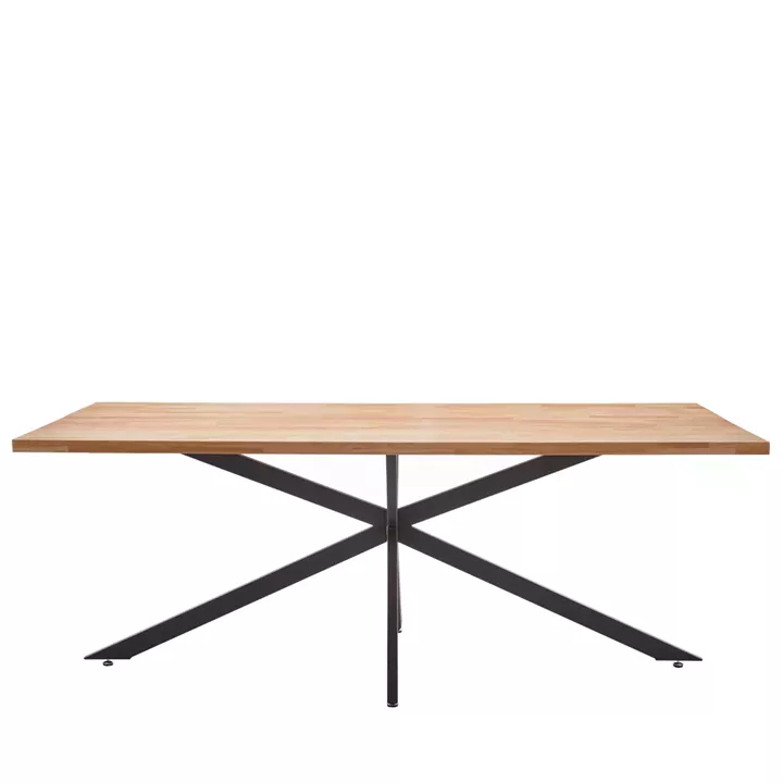 Τραπέζι Τραπεζαρίας ArteLibre DRYOPIS Φυσικό/Μαύρο Ξύλο/Μέταλλο 200x100x75cm