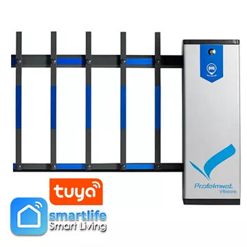 PROFELMNET Fast-Park FENSE 24V μπάρα με κοντάρι 4,5 m και πλέγμα, αυξημένη ασφάλεια και ορατότητα