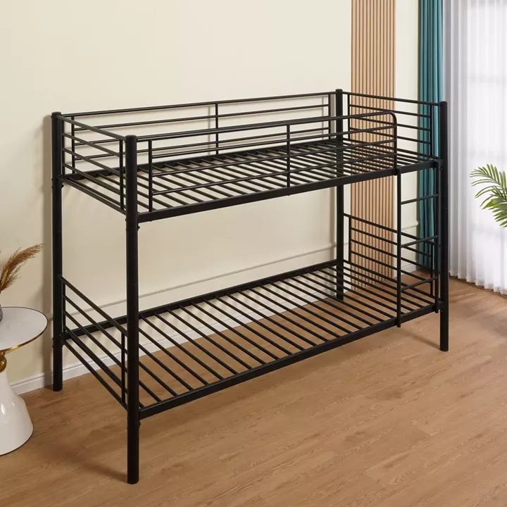 Κουκέτα ArteLibre NICKY Μαύρο Μέταλλο 97x210x160cm (Στρώμα 90x200cm)