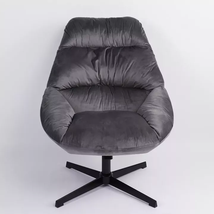 Πολυθρόνα ArteLibre CHANTIERI Γκρι Ύφασμα/Μέταλλο 94x71x83cm