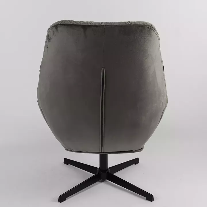 Πολυθρόνα ArteLibre CHANTIERI Γκρι Ύφασμα/Μέταλλο 94x71x83cm