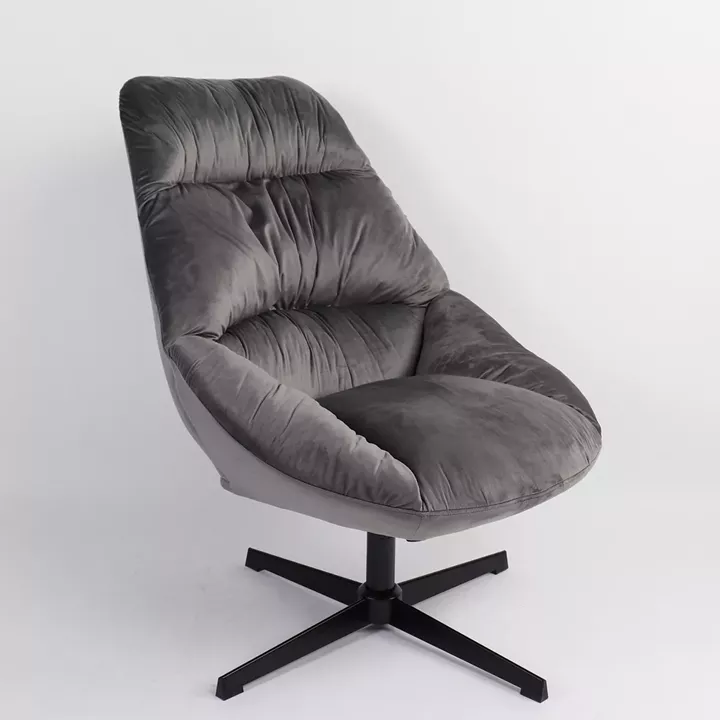 Πολυθρόνα ArteLibre CHANTIERI Γκρι Ύφασμα/Μέταλλο 94x71x83cm