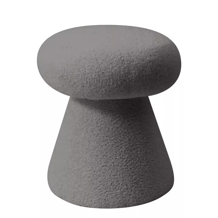 Σκαμπό ArteLibre TRIACYTIS Γκρι Ύφασμα Teddy 38x38x42cm