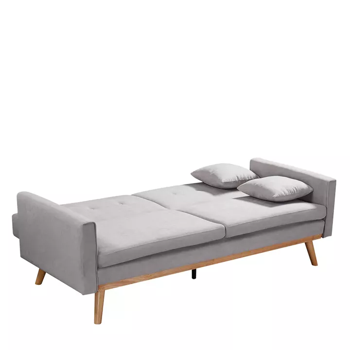 Καναπές Κρεβάτι ArteLibre BELVIA Ανοιχτό Γκρι 202x89x83cm