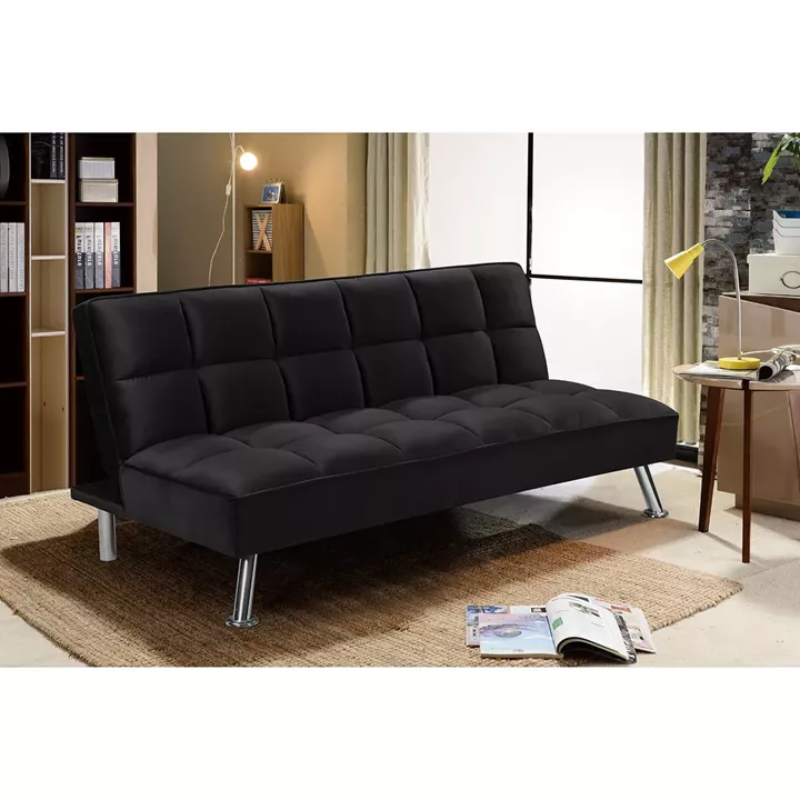 Καναπές Κρεβάτι ArteLibre ALIKA Σκούρο Γκρι 190x92x83cm