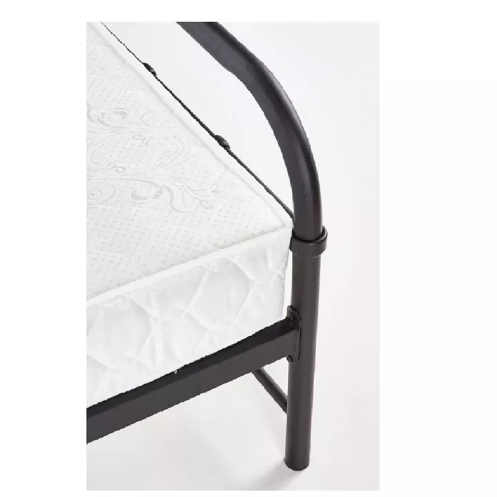 Κρεβάτι ArteLibre LIBERTY Μεταλλικό Sandy Black 209x124x93cm (Στρώμα 120x200cm)