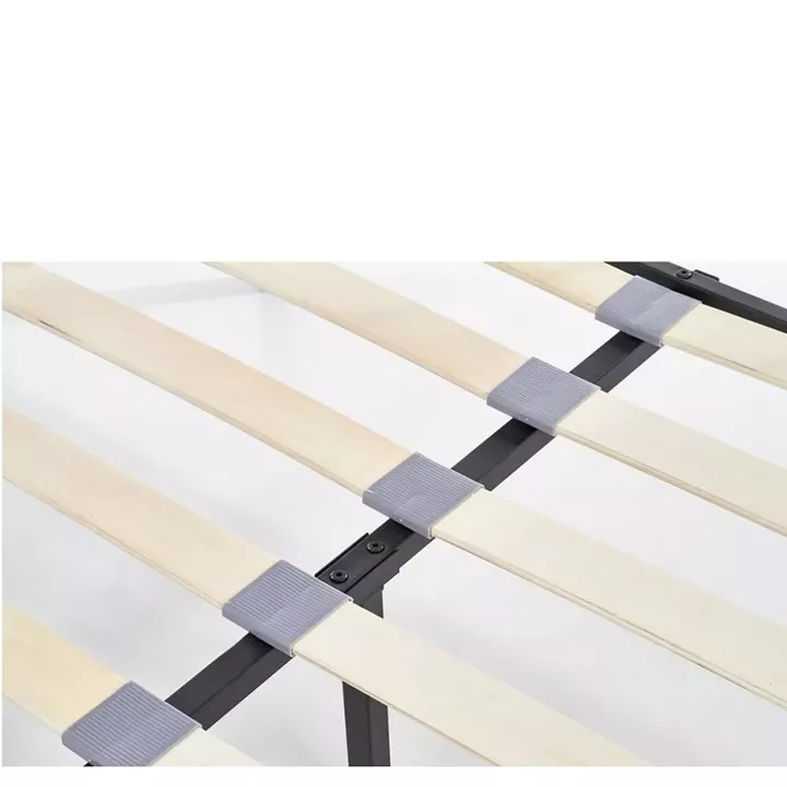 Κρεβάτι ArteLibre LIBERTY Μεταλλικό Sandy Black 209x124x93cm (Στρώμα 120x200cm)