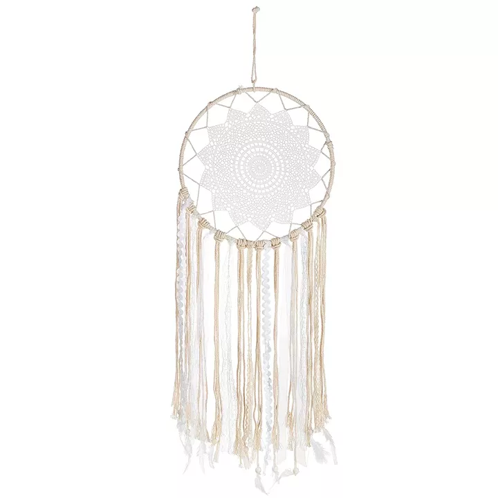 Διακοσμητικό Κρεμαστό ArteLibre Μάτι Λευκό/Μπεζ Ύφασμα 30x95cm