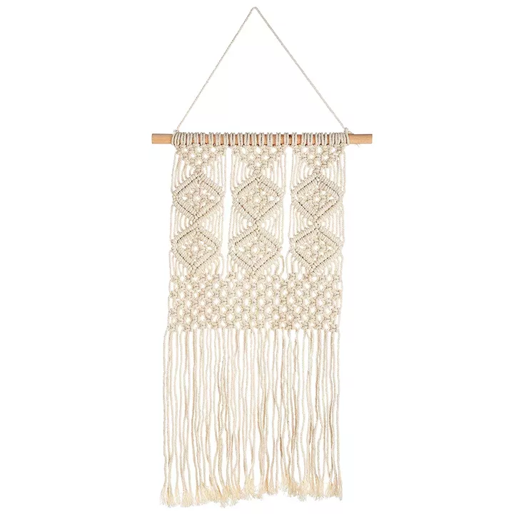 Διακοσμητικό Κρεμαστό ArteLibre Μακραμέ Μπεζ Ύφασμα 30x75cm