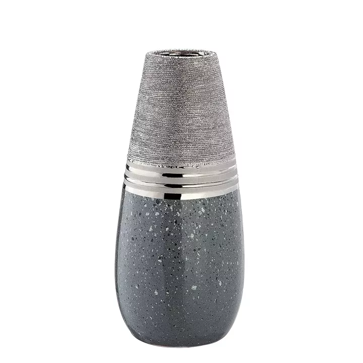 Βάζο ArteLibre Ασημί/Γκρι Κεραμικό 13x13x30cm