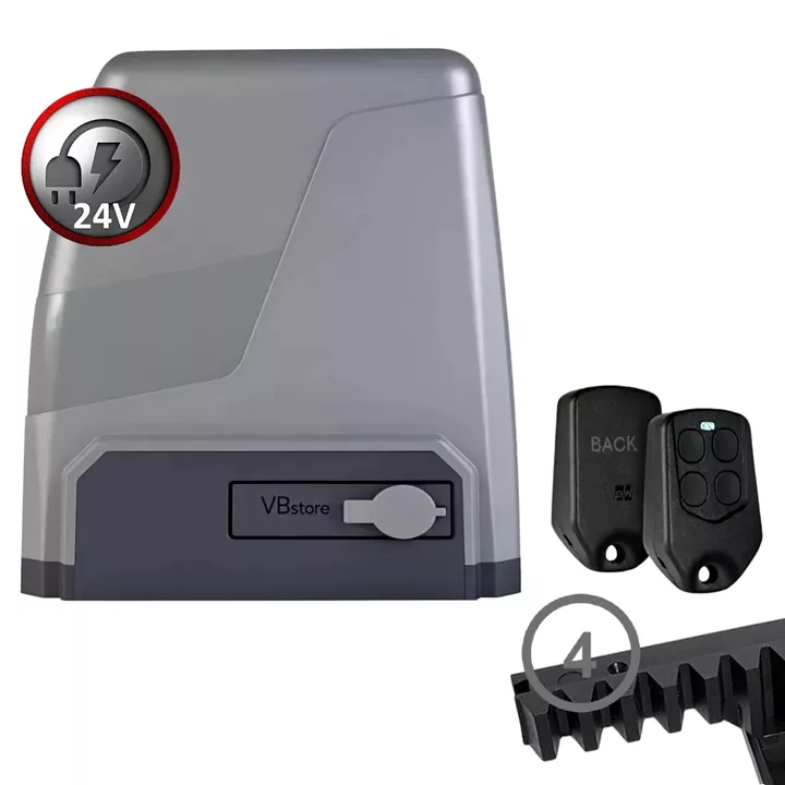 PROFELMNET Triton 8 DC με 1 τηλεχειριστήριο | Μοτέρ συρόμενης γκαραζόπορτας 24V έως 800kg