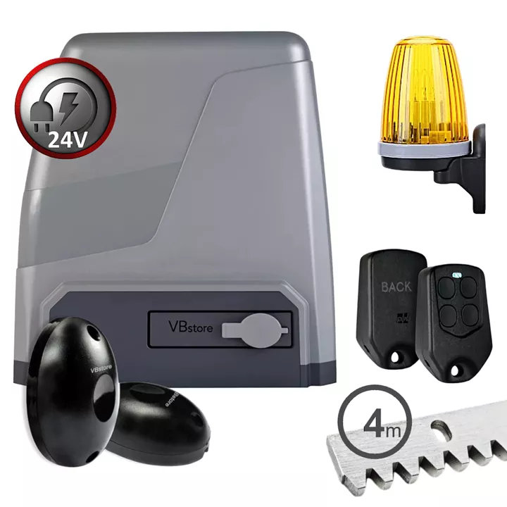 PROFELMNET Triton 8 DC Full Pack με 1 τηλεχειριστήριο | Μοτέρ συρόμενης γκαραζόπορτας 24V έως 800kg