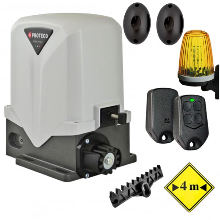 PROTECO Mover 500 FULL PACK με 1 τηλεχειριστήριο | Μηχανισμός συρόμενης γκαραζόπορτας 230V έως 500kg