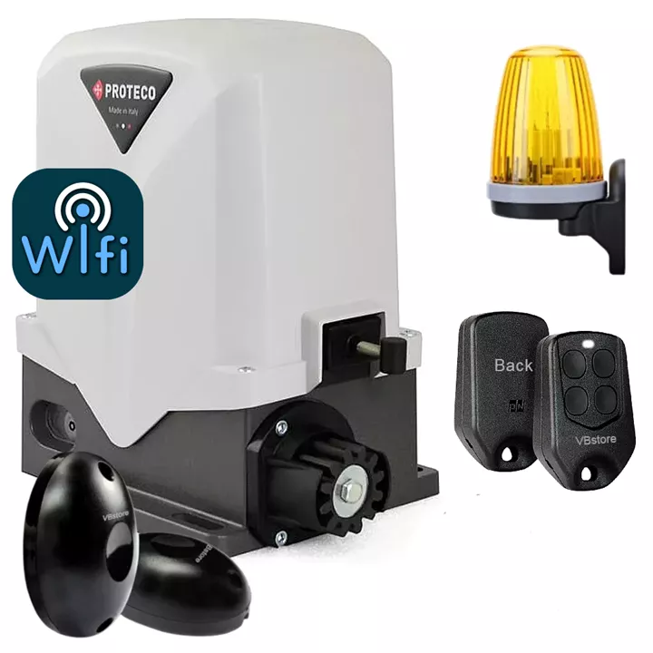 PROTECO Mover 500 WiFi | Μοτέρ συρόμενης γκαραζόπορτας 500kg 230V με 1 τηλεχειριστήριο