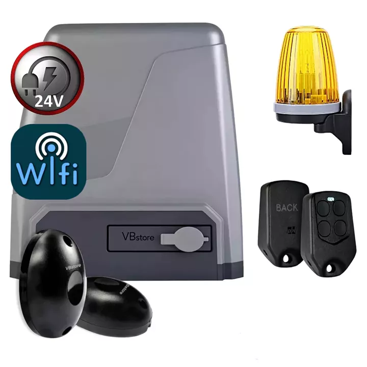 PROFELMNET Triton 8 DC WiFi | Μοτέρ για συρόμενη γκαραζόπορτα με 1 τηλεχειριστήριο