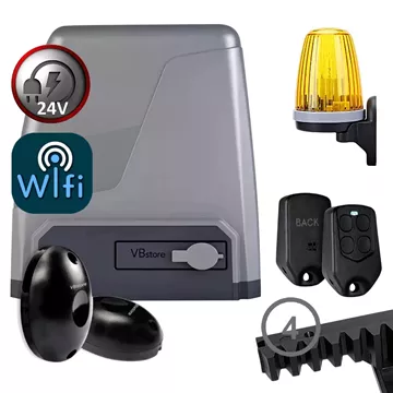 PROFELMNET Triton 8 DC WiFi μοτέρ για συρόμενη γκαραζόπορτα έως 800 kg, 24V, με WiFi, πλαστικη κρεμαγιέρα 4 m, VBstore