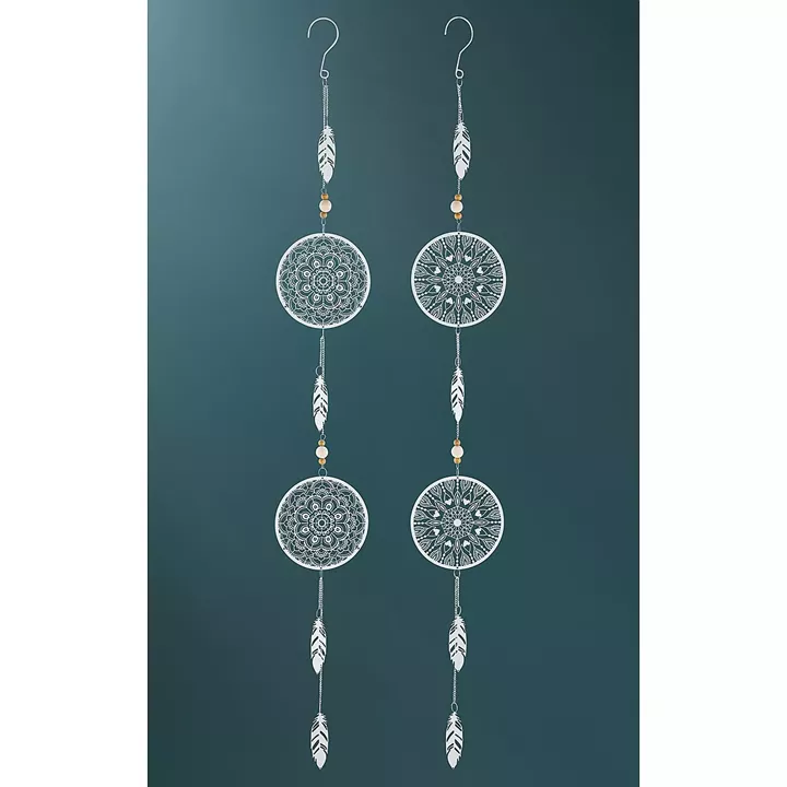 Διακοσμητικό Κρεμαστό ArteLibre Λευκό Μέταλλο 13x100cm Σε 2 Σχέδια