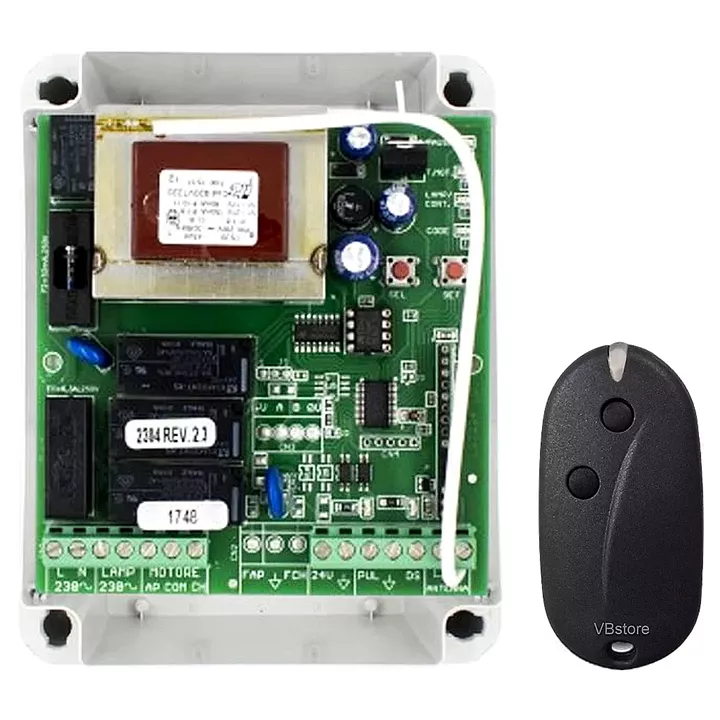 SEAV LRS 2035 | Ηλεκτρονικός πίνακας 230Vac για ρολό με δέκτη 433,92MHz και 1 τηλεχειριστήριο RS2N