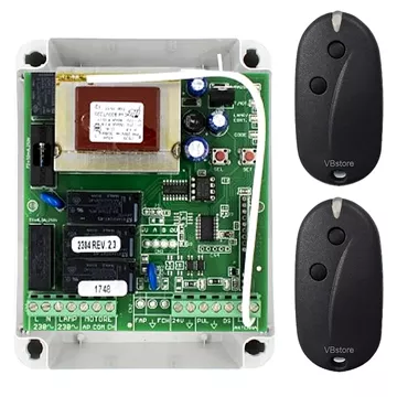 SEAV LRS 2035 για μοτέρ ρολού 230Vac με δέκτη 433,92MHz, μνήμη 120, πακέτο με 2 τηλεχειριστήρια RS2N BeHappy