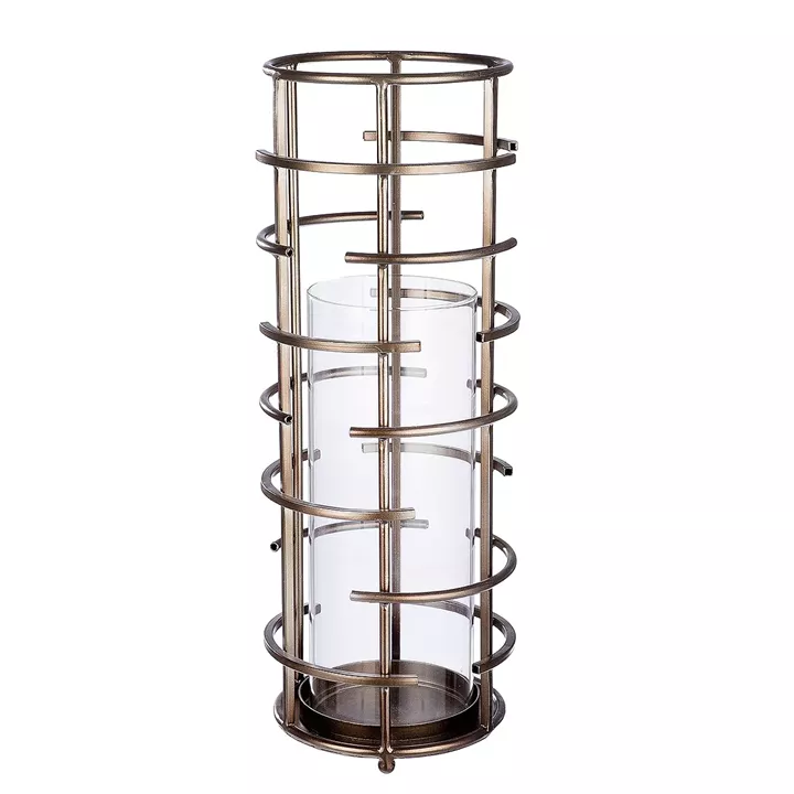 Φανάρι ArteLibre Σαμπανί/Διάφανο Μέταλλο/Γυαλί 46.5cm