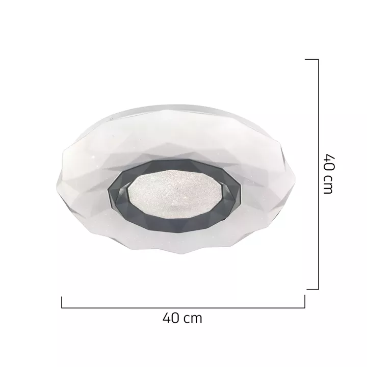 Φωτιστικό Οροφής LED ArteLibre LIBRA Λευκό Μέταλλο/Γυαλί 40x40cm