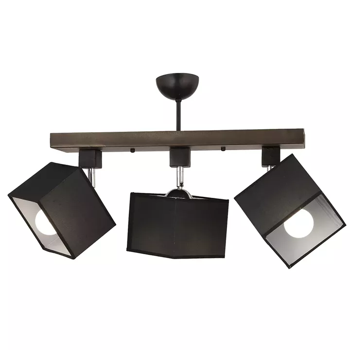 Φωτιστικό Κρεμαστό ArteLibre PICTOR Τρίφωτο Μαύρο Μέταλλο 53x42cm