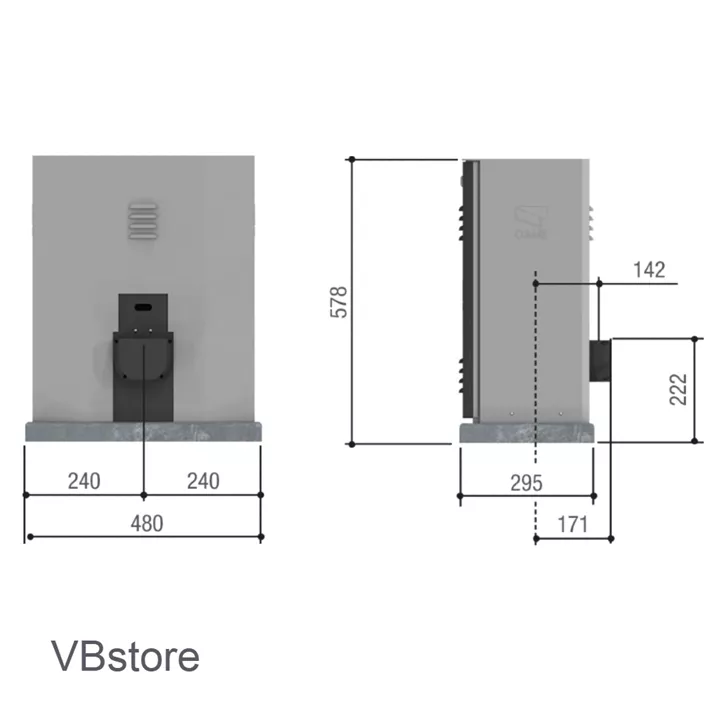 CAME BY-3500T | Τριφασικός συρόμενος μηχανισμός έως 3500kg, 230,400V, ZT6, IP54