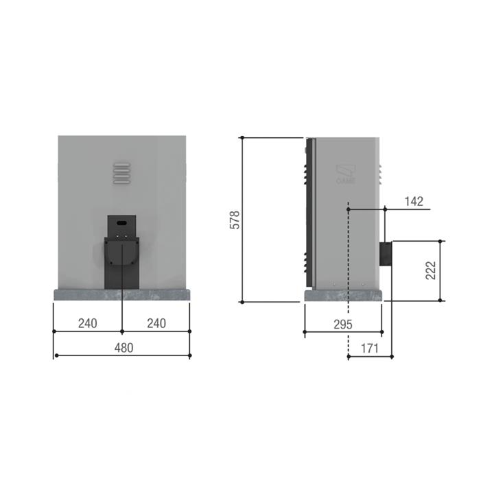 CAME BY 3500T Τριφασικός Μηχανισμός κίνησης συρόμενης γκαραζόπορτας 3500Kg μέγ. βάρος 
