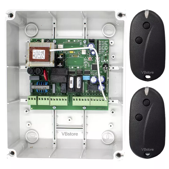 SEAV LRS 2150 με 2 τηλεχειριστήρια | Ηλεκτρονικός πίνακας για ανοιγόμενη γκαραζόπορτα 230V έως 500W