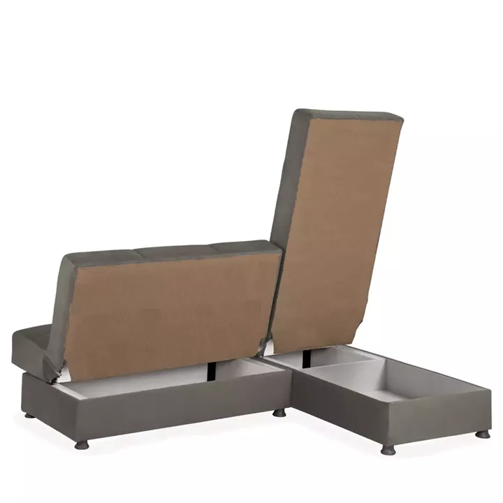 Καναπές Κρεβάτι Γωνιακός ArteLibre NILES Αναστρέψιμος Γκρι 190x147x84cm