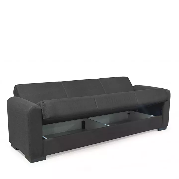 Καναπές Κρεβάτι Τριθέσιος ArteLibre HOMER Ανθρακί 226x78x78cm