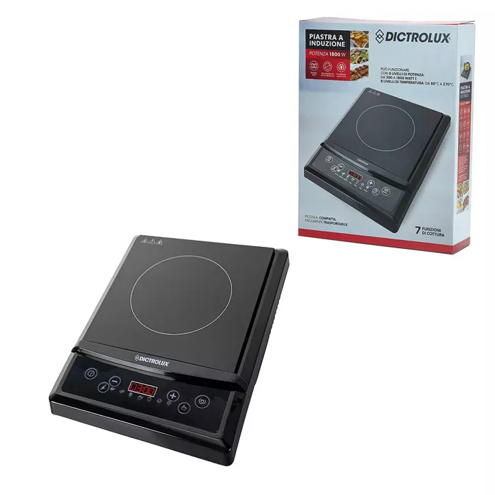 Εστία Επαγωγική 7 Προγράμματα 8 Επίπεδα Θερμότητας Μαύρο 1800W