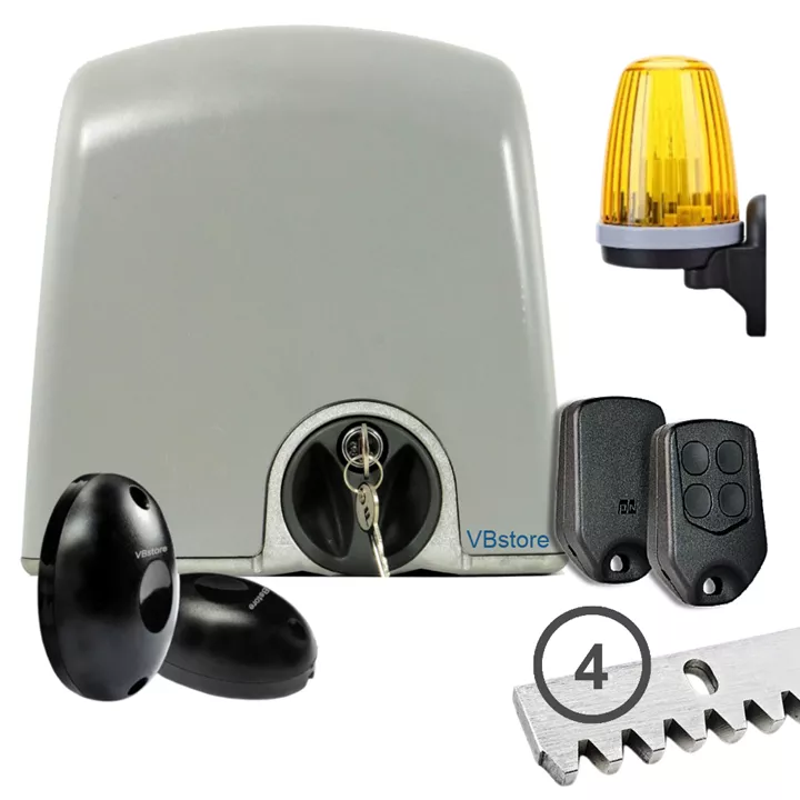 PROTECO Strike 5 FULL PACK με 1 τηλεχειριστήριο | Μηχανισμός συρόμενης γκαραζόπορτας 230V έως 500kg