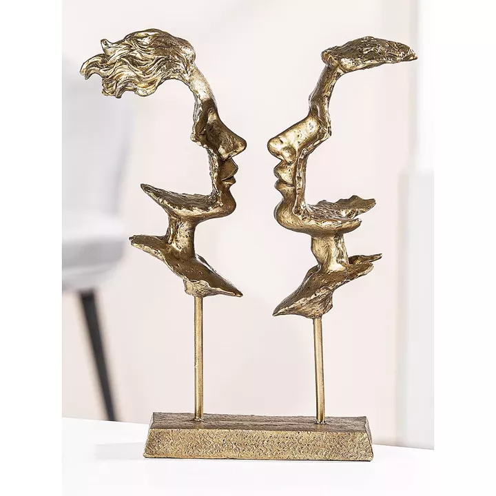 Διακοσμητικό ArteLibre Πρόσωπα Χρυσό Polyresin 22.5x7.5x31cm