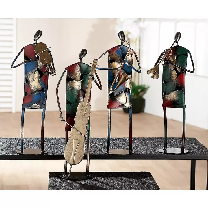 Διακοσμητικό ArteLibre Μουσικός Πολύχρωμο Μέταλλο 13x15x36.5cm Σε 2 Σχέδια