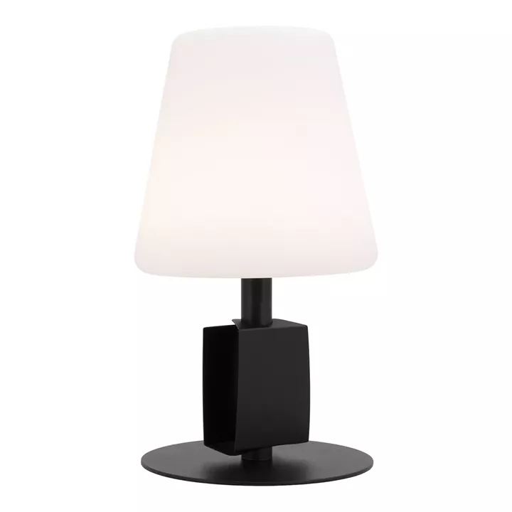 Επιτραπέζιο Φωτιστικό ArteLibre LED Φορητό MICHELLE Με Tag Μαύρο/Λευκό Μέταλλο/Πλαστικό 15.5x15.5x27.5cm