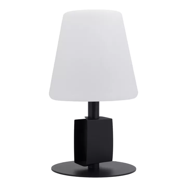 Επιτραπέζιο Φωτιστικό ArteLibre LED Φορητό MICHELLE Με Tag Μαύρο/Λευκό Μέταλλο/Πλαστικό 15.5x15.5x27.5cm