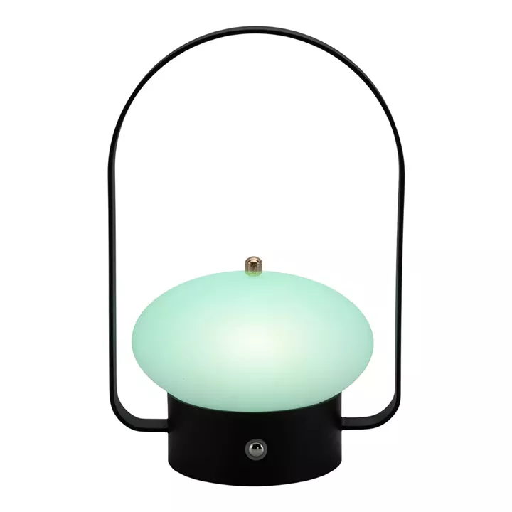 Επιτραπέζιο Φωτιστικό ArteLibre LED Φορητό BARCELONA Με Κουδούνι Ρεσεψιόν/Καλέσματος Μαύρο/Λευκό Μέταλλο/Πλαστικό 13x11x