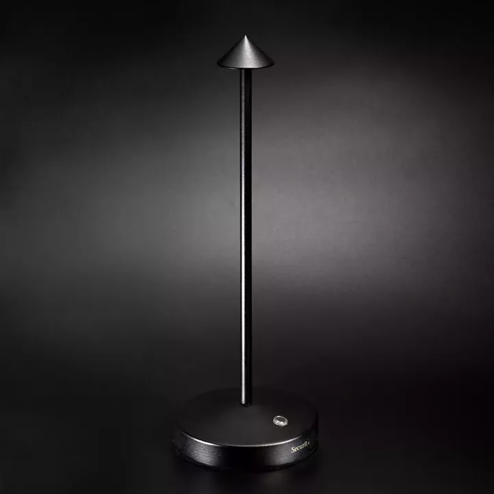 Επιτραπέζιο Φωτιστικό ArteLibre LED Φορητό ANGELINA Μαύρο Αλουμίνιο/Μέταλλο 10.5x10.5x30cm