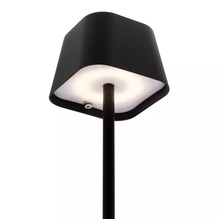 Επιτραπέζιο Φωτιστικό ArteLibre LED Φορητό GEORGINA Μαύρο Αλουμίνιο 11x11x37.7cm