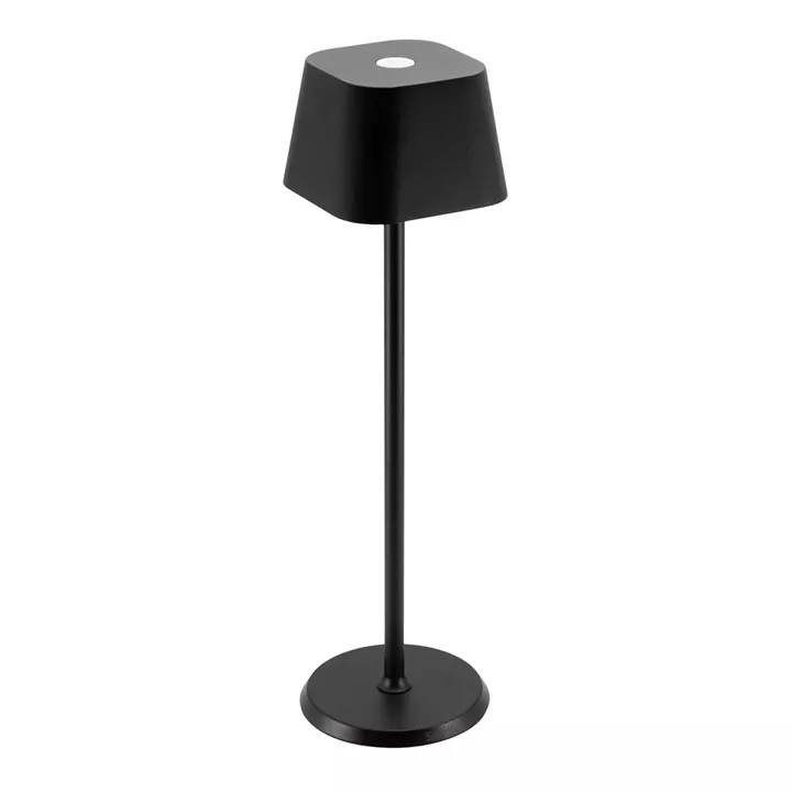 Επιτραπέζιο Φωτιστικό ArteLibre LED Φορητό GEORGINA Μαύρο Αλουμίνιο 11x11x37.7cm