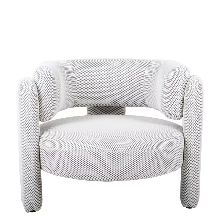 Πολυθρόνα ArteLibre ADRASTEA Λευκό Ύφασμα 94x88x73cm