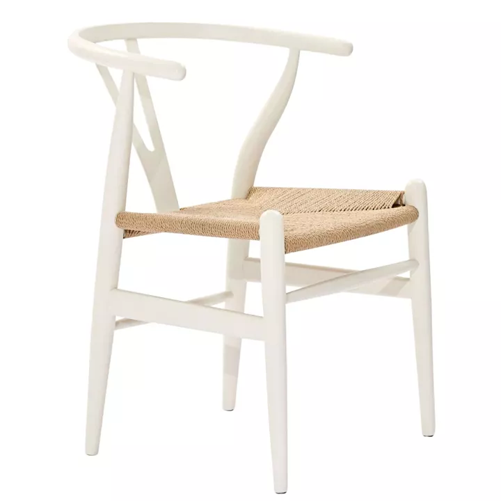 Καρέκλα Επαγγελματική ArteLibre DIONE Λευκό Ξύλο/Σχοινί 49x42x78cm