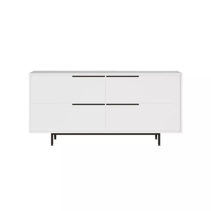 Μπουφές ArteLibre CARTMEL Λευκό Μοριοσανίδα/Μέταλλο 44.5x160x74.3cm