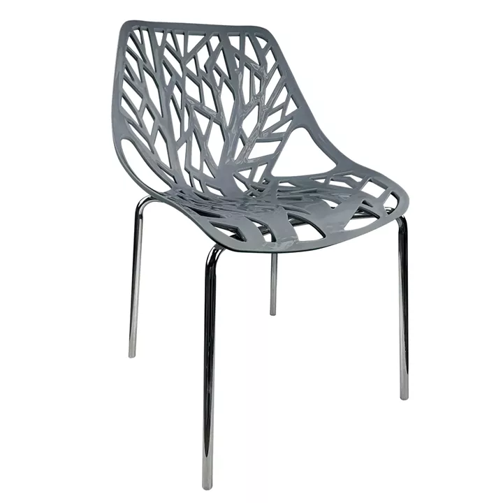 Καρέκλα Τραπεζαρίας ArteLibre HARTMAN Γκρι PP/Μέταλλο 54x57x81cm