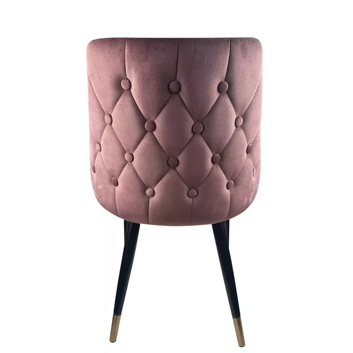 Καρέκλα Τραπεζαρίας ArteLibre QUEENS Σάπιο Μήλο/Μαύρο Βελούδο/Μέταλλο 51x58x83cm