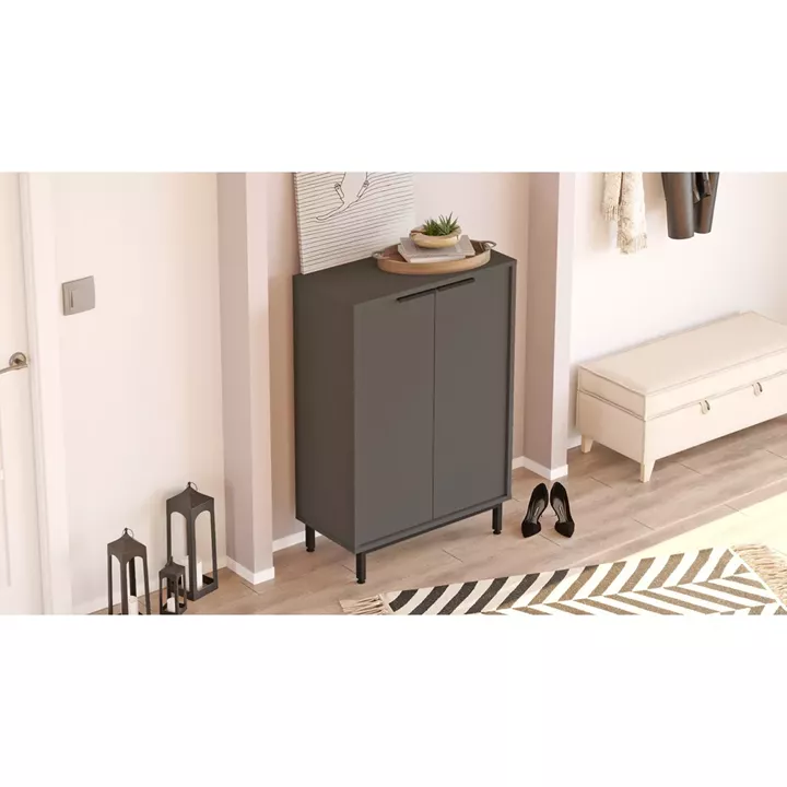 Παπουτσοθήκη ArteLibre BUTE Ανθρακί Μοριοσανίδα/Μελαμίνη 105.6x35.5x72cm