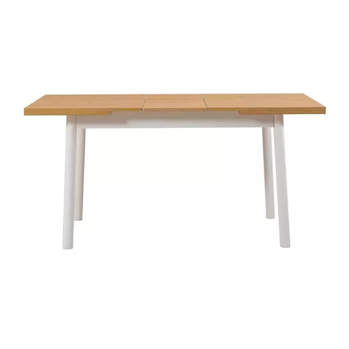 Τραπέζι Jemmy Megapap επεκτεινόμενο χρώμα φυσικό - λευκό 120/153x75x77εκ.