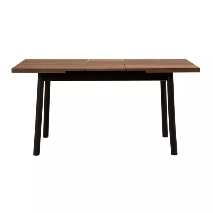 Τραπέζι Jemmy Megapap επεκτεινόμενο χρώμα καρυδί - μαύρο 120/153x75x77εκ.