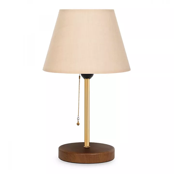 Φωτιστικό επιτραπέζιο Tipton Megapap μέταλλο/πλαστικό/Mdf χρώμα μπεζ/χρυσό/καφέ 22x14x40εκ.